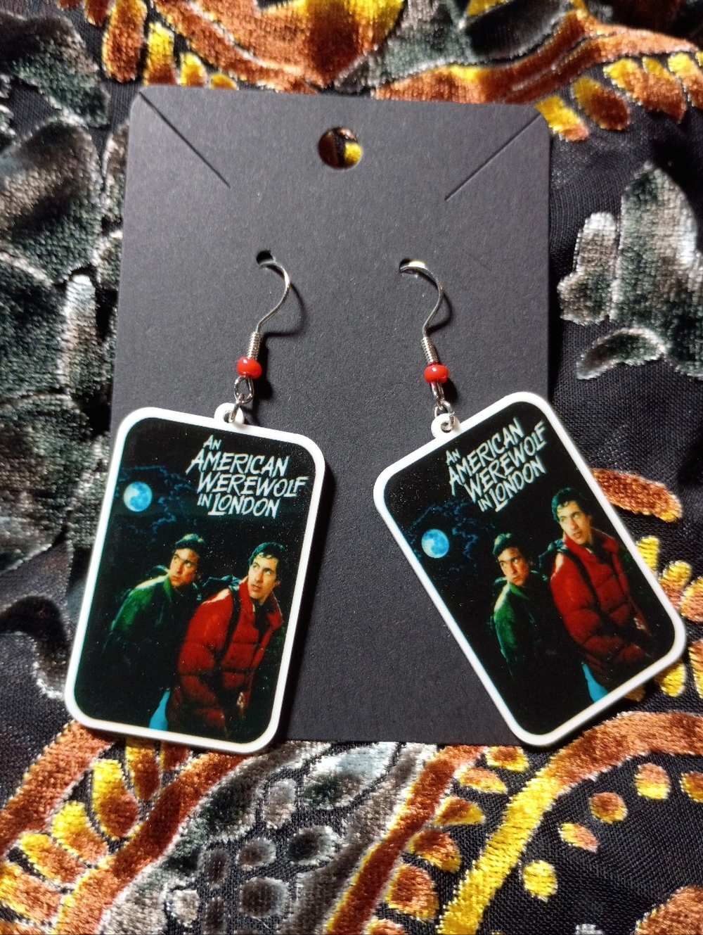 An American Werewolf in London Poster Earrings Horror Slaughtered Lamb Occult
